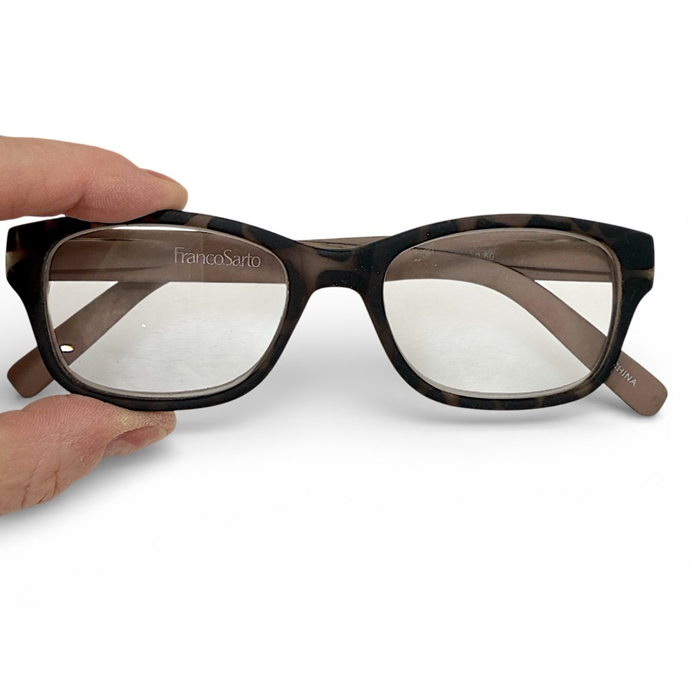 Franco Sarto Tortoise Shell Women's reading Glasses with case brand+2.50